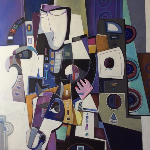 THE HORSEMAN 150 x 150 cm by Paul Ygartua