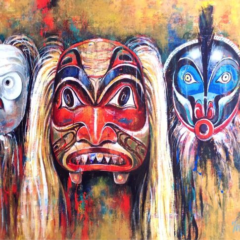 NATIVE MASK · 120 x 150 cm (sold) by Paul Ygartua
