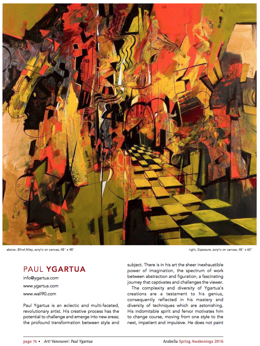 Art Vancouver article about Paul Ygartua page 01